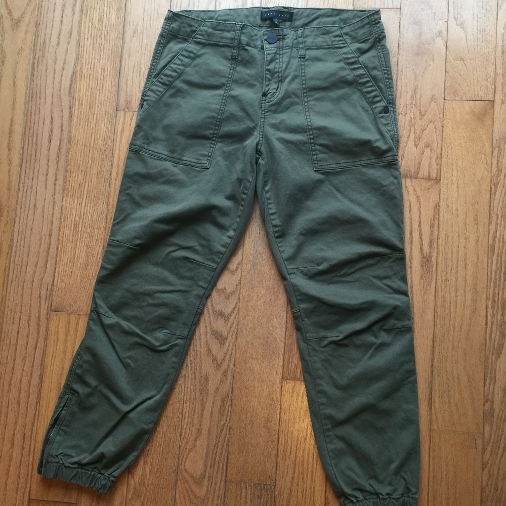 Sanctuary Cropped Zipper Army Green Pants 28